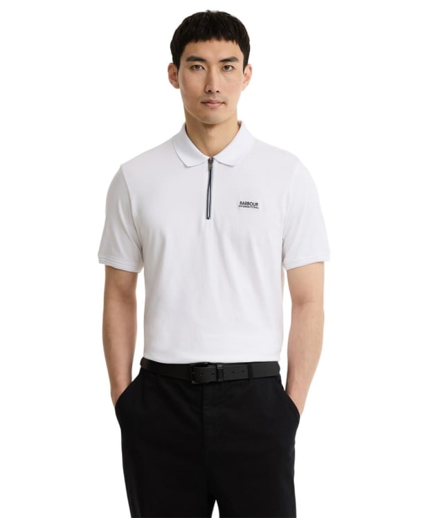 Men's Barbour International Ashmann Tipped Polo Shirt - White