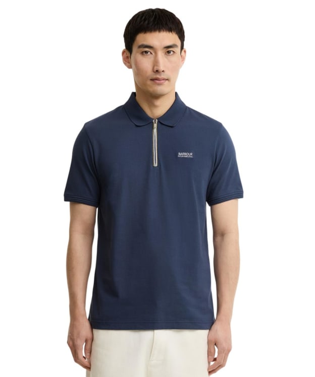 Men's Barbour International Ashmann Tipped Polo Shirt - Oxford Navy