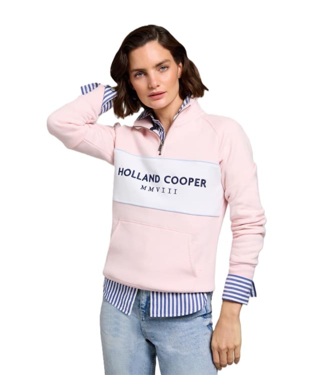 Women's Holland Cooper Sporting Goods Zip Henley - Pink