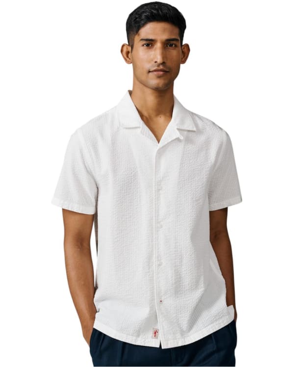 Men's Aubin Brambling Seersucker Short Sleeve Shirt - Vintage White