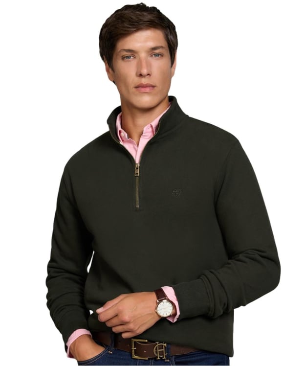 Men's Holland Cooper Quarter Zip Sweatshirt - Racing Green