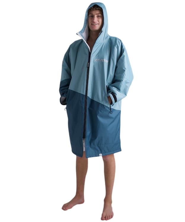 Dryrobe Advance Long Sleeve Changing Robe - Blue / Light Grey