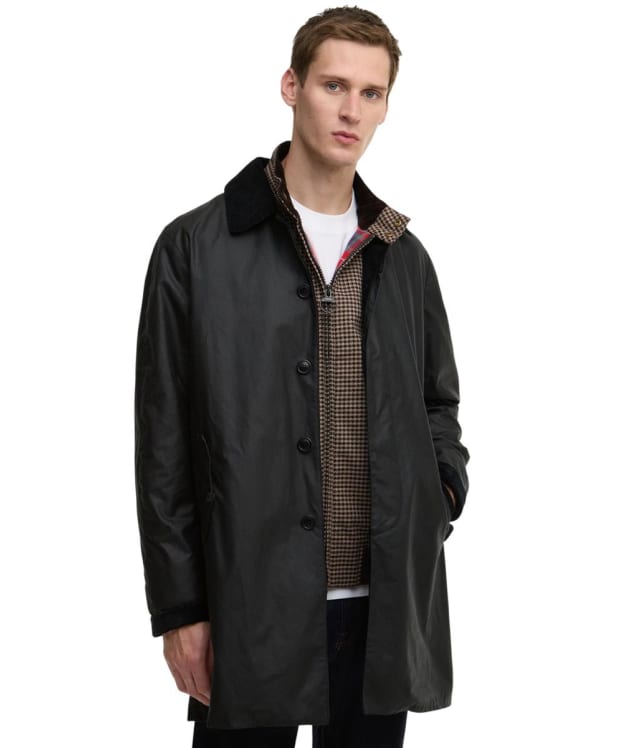 Men's Barbour X Baracuta Tyne Waxed Coat - Navy