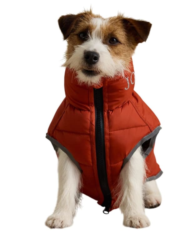 Joules Moorsdale Dog Puffer Coat - Small - Ketchup