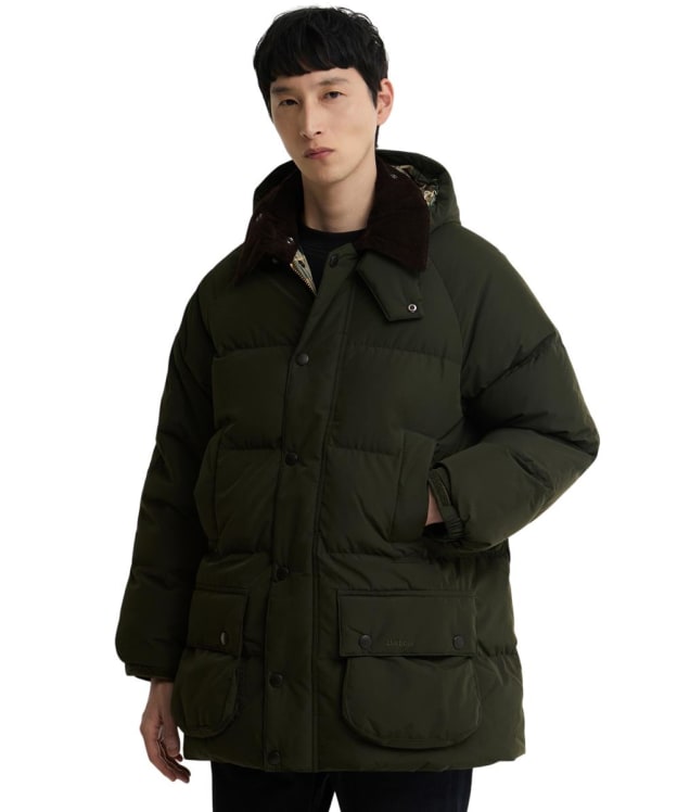 Men's Barbour Oversized Down Beaufort Puffer Jacket - Sage