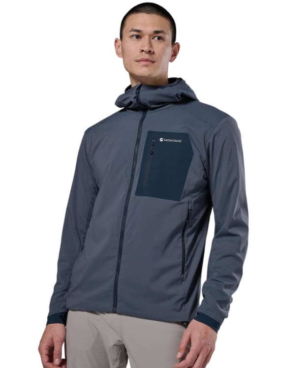 Men's Montane Khamsin Lite Softshell Hoodie - Dark Sky