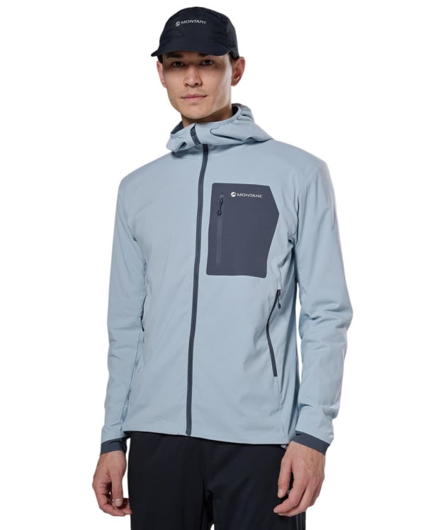 Men's Montane Khamsin Lite Softshell Hoodie - Frost Blue