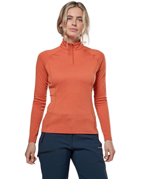 Women's Montane Dart Long Sleeve Zip Neck Top - Lava