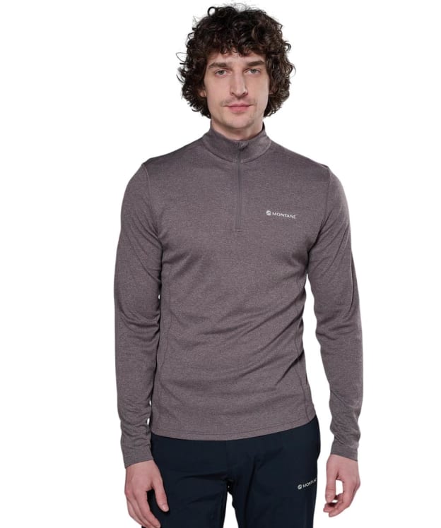 Men's Montane Dart Zip Neck Long Sleeve T-Shirt - Dusk