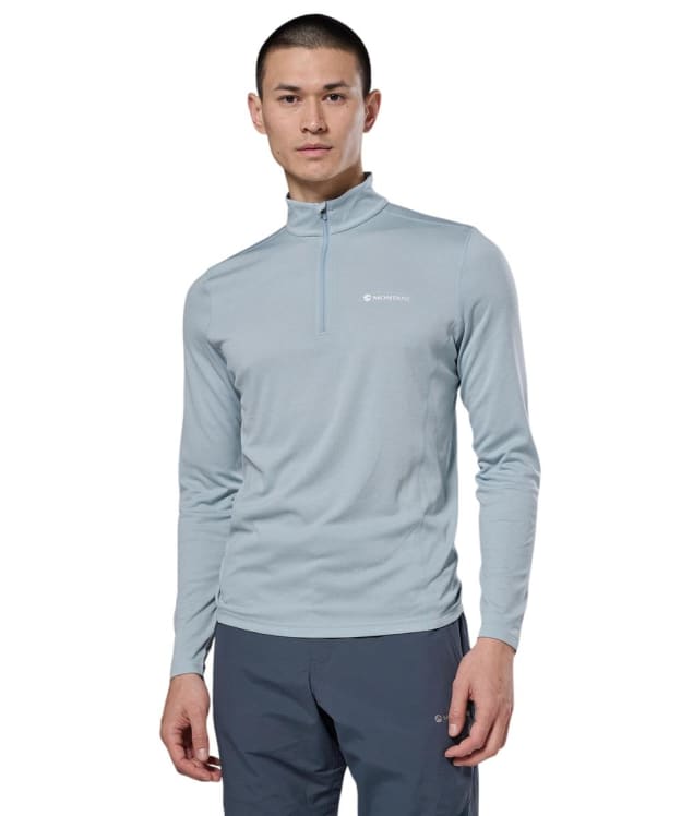 Men's Montane Dart Zip Neck Long Sleeve T-Shirt - Frost Blue
