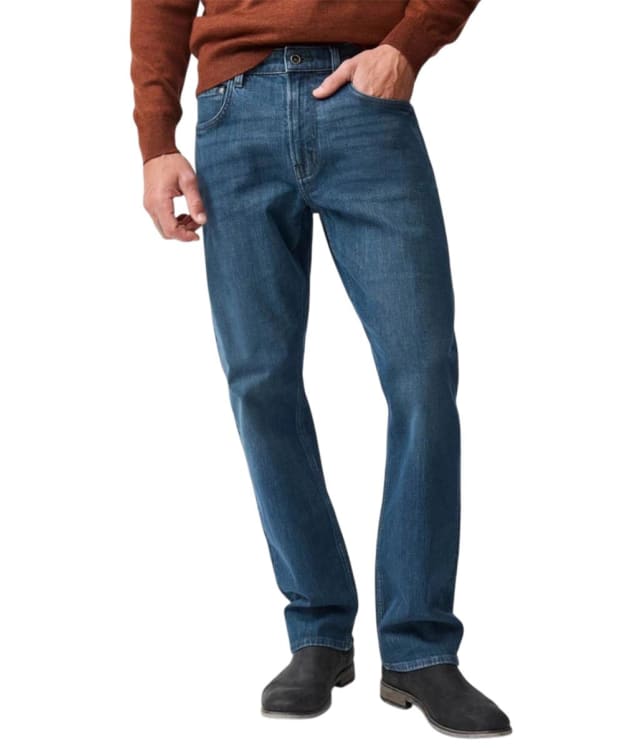 Men's Rodd & Gunn Kurow Relaxed Fit Italian Denim Jeans - Mid Blue
