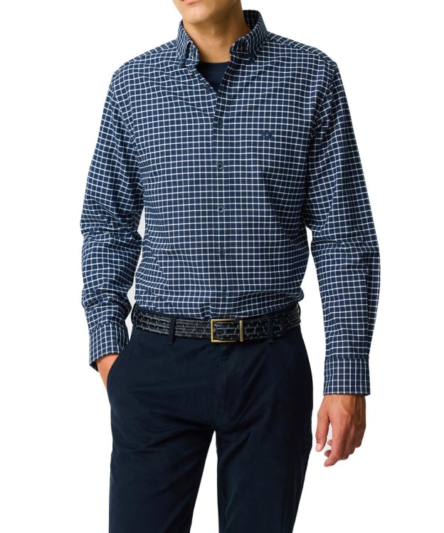 Men's Rodd & Gunn Check Oxford 3 Sports Fit Shirt - Midnight
