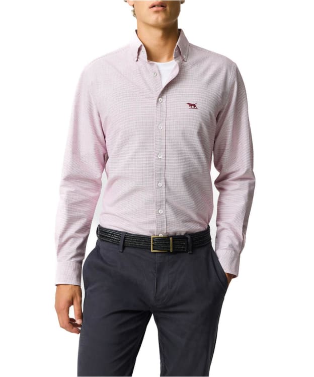 Men's Rodd & Gunn Long Sleeve Oxford Check Shirt - Poppy