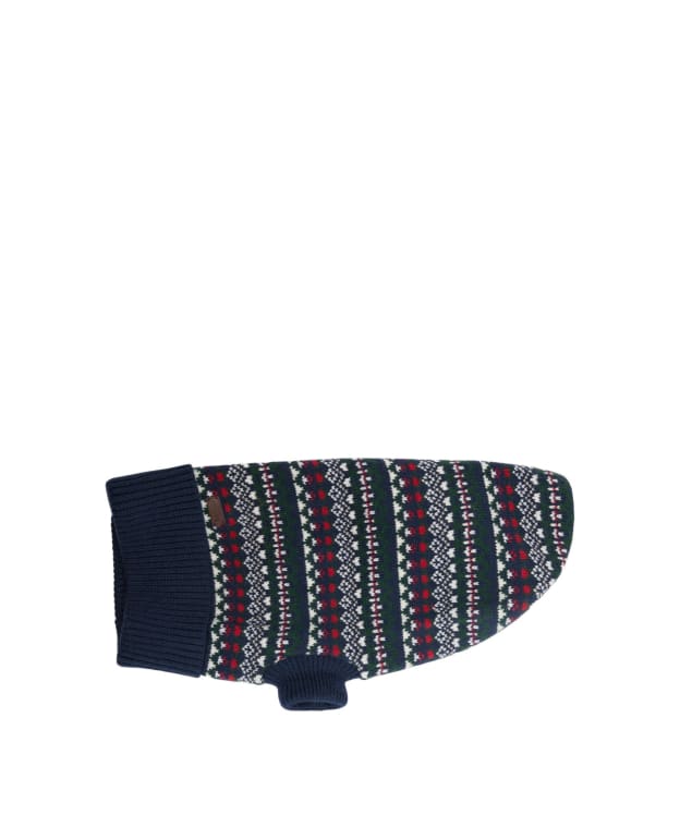 Barbour Marlow Fair Isle Dog Jumper - Navy Festive