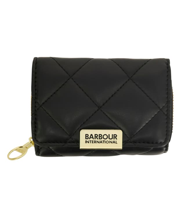 Women's Barbour International Soft Touch Aurora Tri Fold Purse - Black