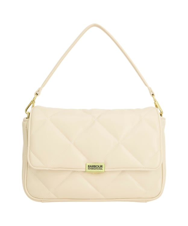 Women's Barbour International Soft Quilt Shoulder Bag - Moonbeam