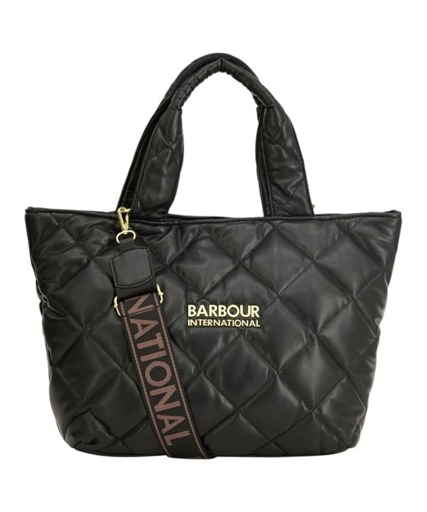 Women's Barbour International Soft Quilt Battersea Tote Bag - Black