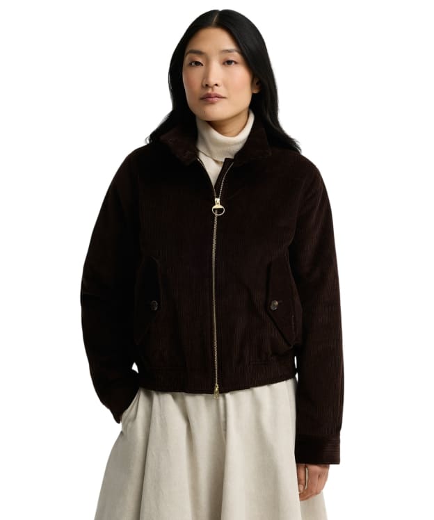 Women's Barbour Overton Casual Jacket - Brown / Shadow Classic