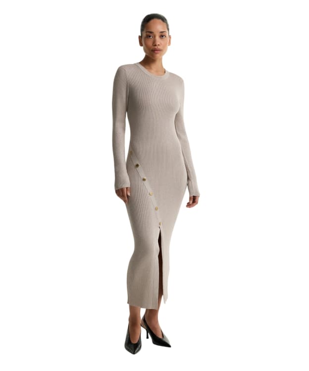 Women's Barbour International Molina Knitted Midi Dress - Nutmeg