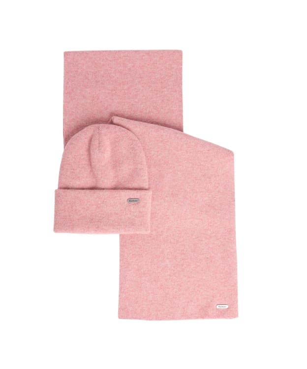 Women's Barbour Winona Beanie & Scarf Gift Set - Pink