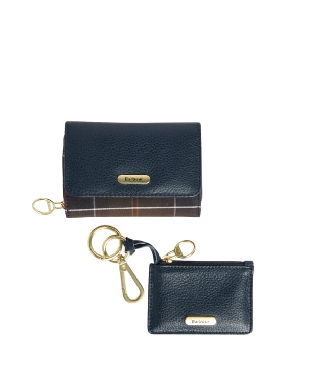 Women's Barbour Rosa Gift Set - Navy / Classic Tartan