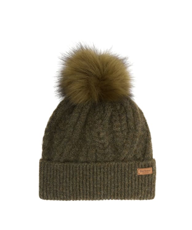 Women's Barbour Elsdon Beanie Hat - Olive