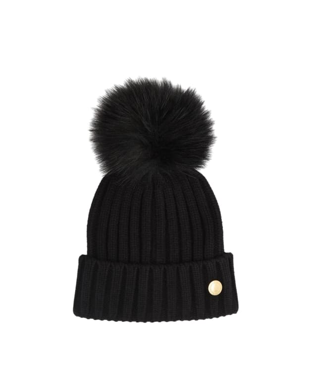 Women's Barbour International Conway Knitted Beanie Hat - Black