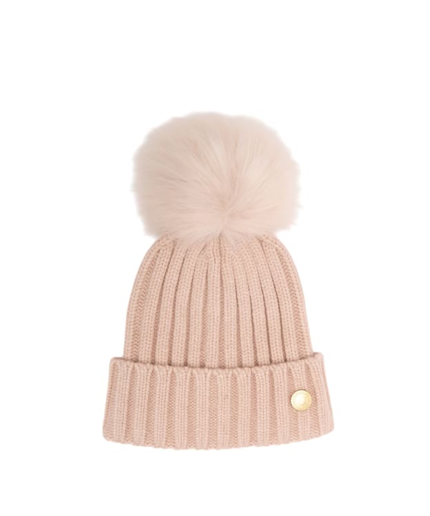 Women's Barbour International Conway Knitted Beanie Hat - Nutmeg