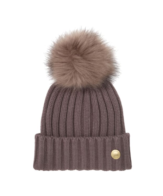Women's Barbour International Conway Knitted Beanie Hat - Truffle