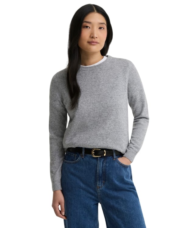 Women’s Barbour Pendle Crew Knit Sweater - Grey Marl / Birchwood