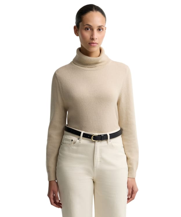 Women’s Barbour Pendle Roll Collar Sweater - Honey / Birchwood
