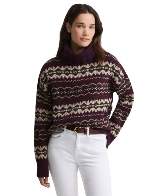 Women's Barbour Helen Knitted Jumper - Fig Multi