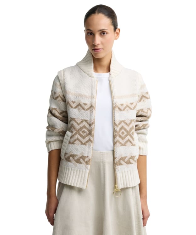 Women's Barbour Maplewood Knitted Zip Through Jumper - Multi