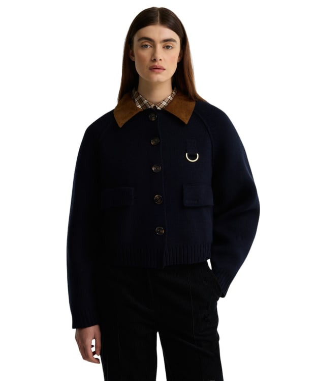 Women's Barbour Alverstone Knitted Cardigan - Navy
