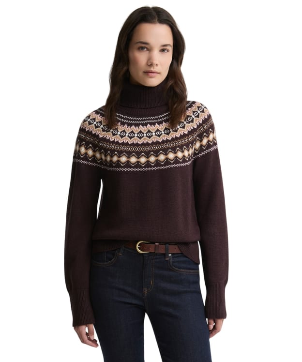 Women's Barbour Darwen Knitted Jumper - Seal Brown