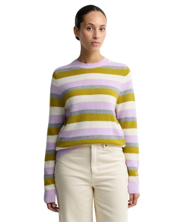 Women's Barbour Woodhouse Striped Cashmere Blend Knitted Jumper - Frosted Heather Stripe