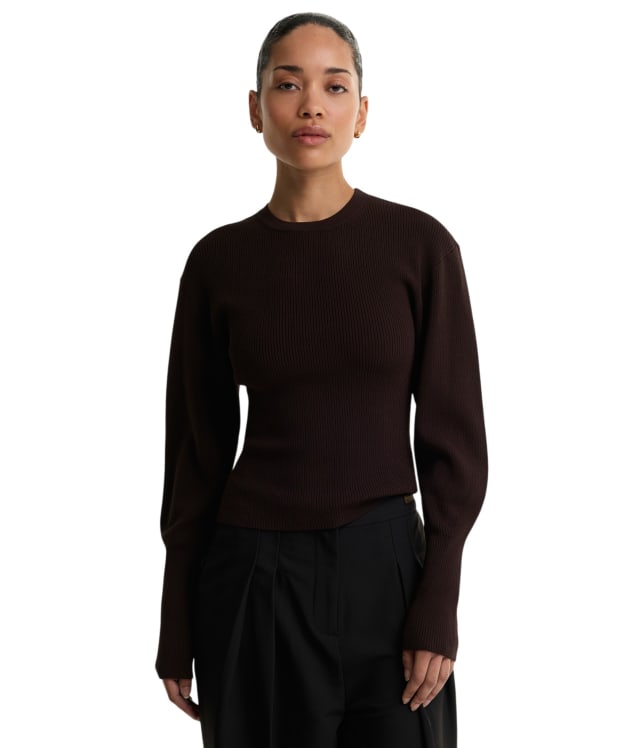 Women's Barbour International Cyrus Knitted Jumper - Truffle