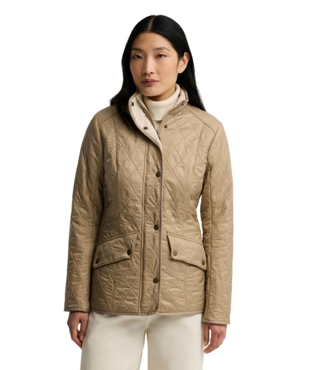Women's Barbour Cavalry Polarquilt Jacket - Light Trench / Pearl