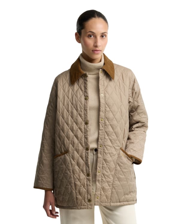 Women's Barbour Icons Modern Liddesdale Quilted Jacket - Light Trench / Birch