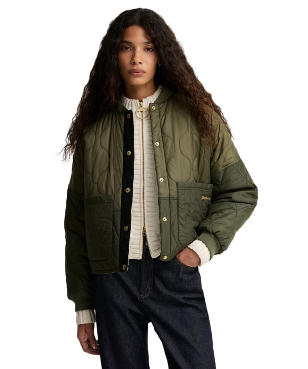 Women’s Barbour Ravenshill Reversible Quilted Jacket - Olive / Fern / Ancient Tartan