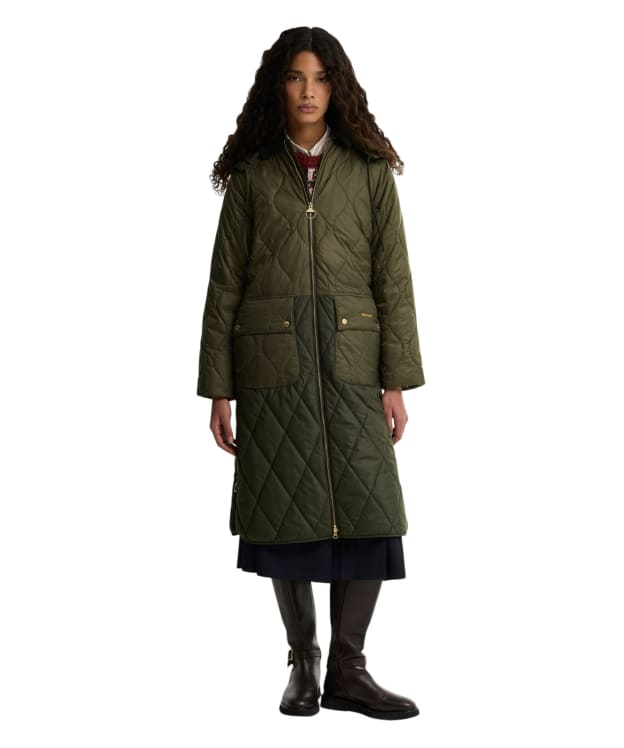 Women's Barbour Osbourne Quilted Jacket - Olive / Fern / Mixed