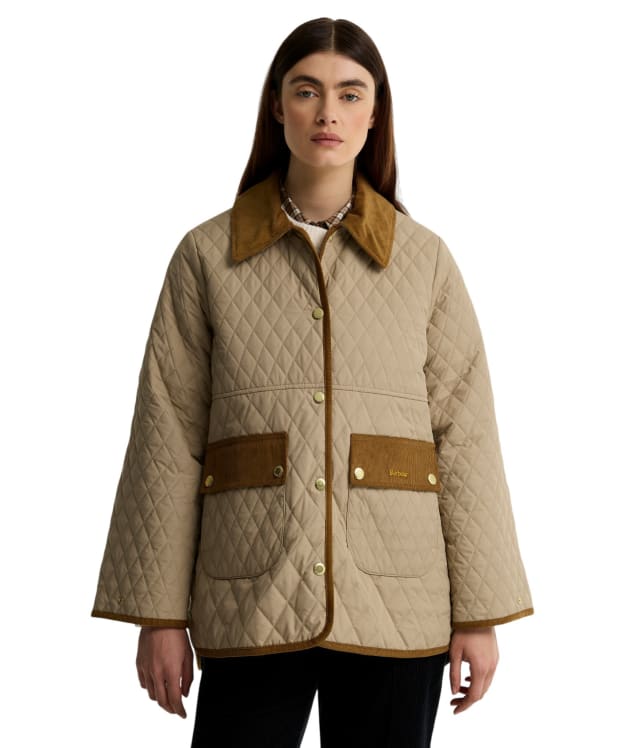 Women's Barbour Whickham Quilted Jacket - Light Trench / Ancient