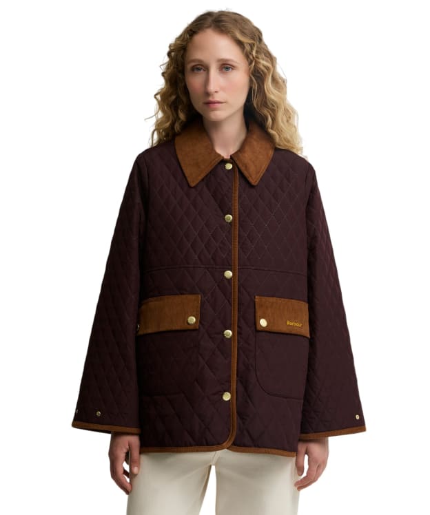 Women's Barbour Whickham Quilted Jacket - Fig / Muted