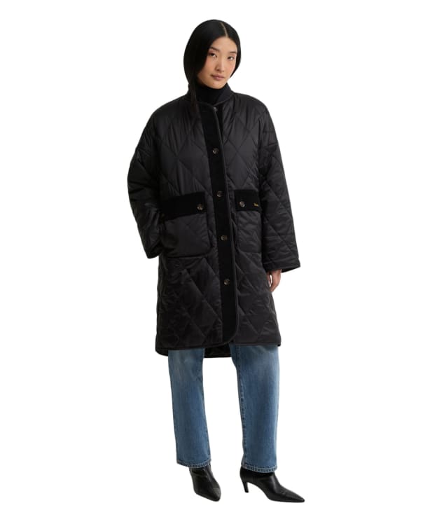 Women's Barbour Dunswell Quilted Jacket - Black / Ancient 