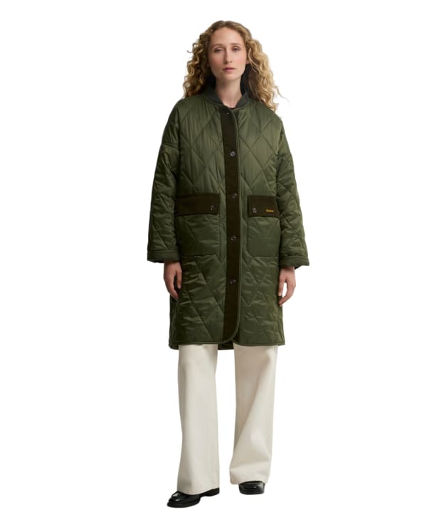 Women's Barbour Dunswell Quilted Jacket - Olive / Shadow Classic