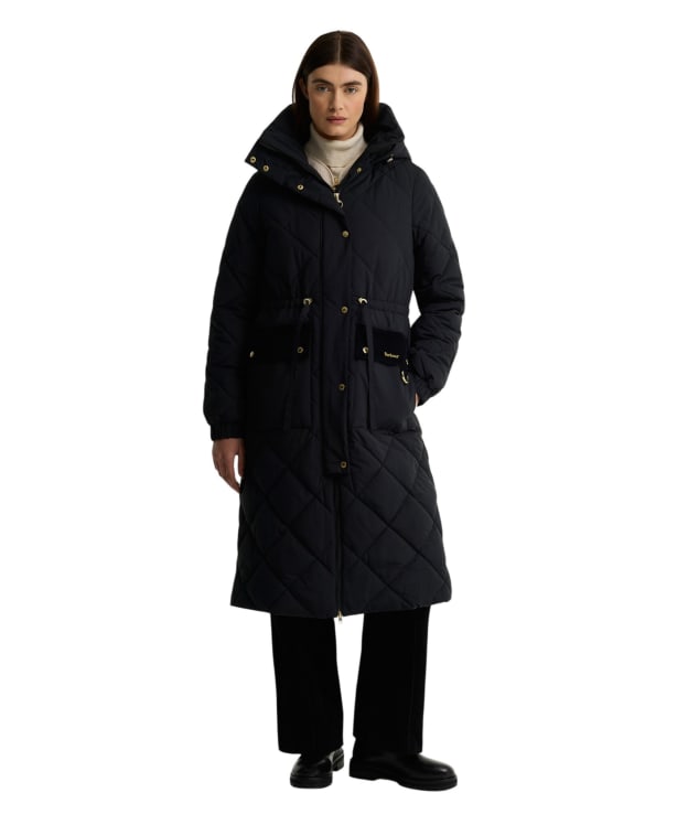 Women's Barbour Alverstone Puffer Jacket - Black / Ancient 