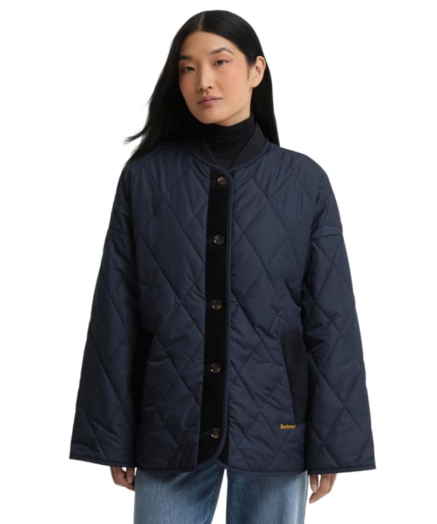 Women's Barbour Abercorn Quilted Jacket - Dark Navy / Ancient