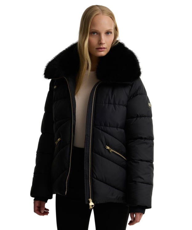 Women's Barbour International Cyrus Puffer Jacket - Black