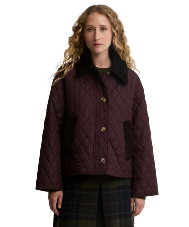 Women's Barbour Moira Quilted Jacket - Fig / Shadow Classic
