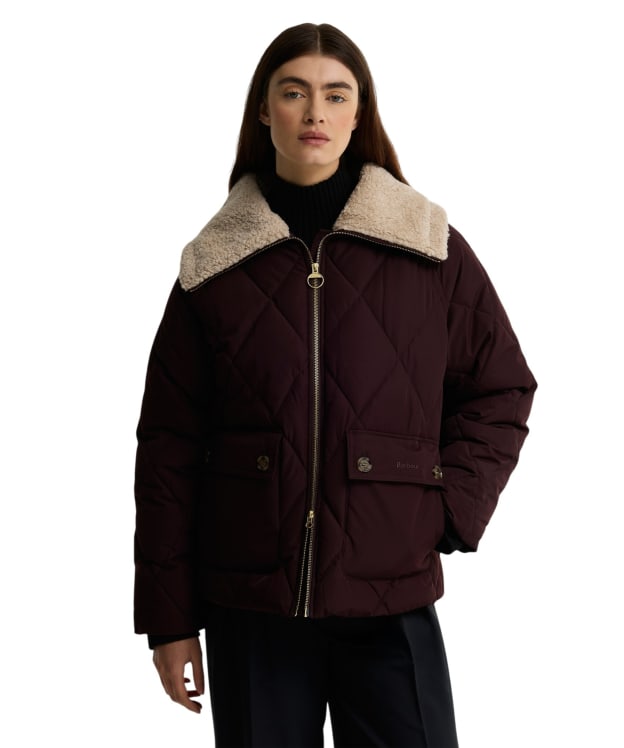 Women's Barbour Eva Puffer Jacket - Fig / Shadow Classic